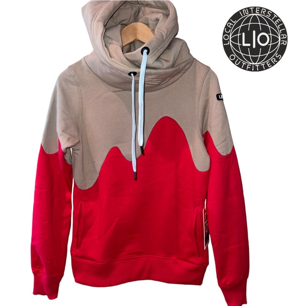 NWT Local Interstellar Outfitters Tan & Red Laguna Hoodie